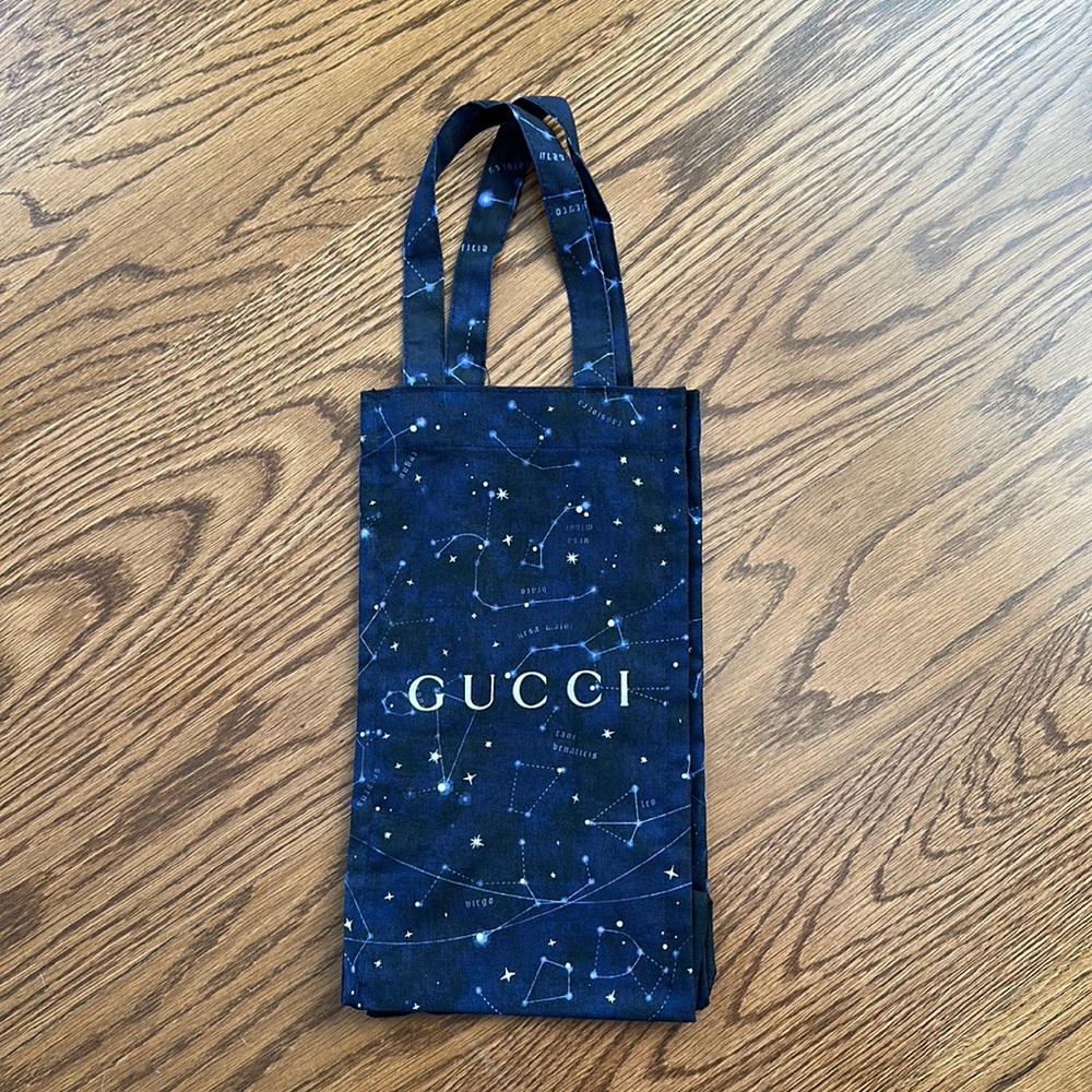 Gucci accessories bag.  Navy.  100% cotton.